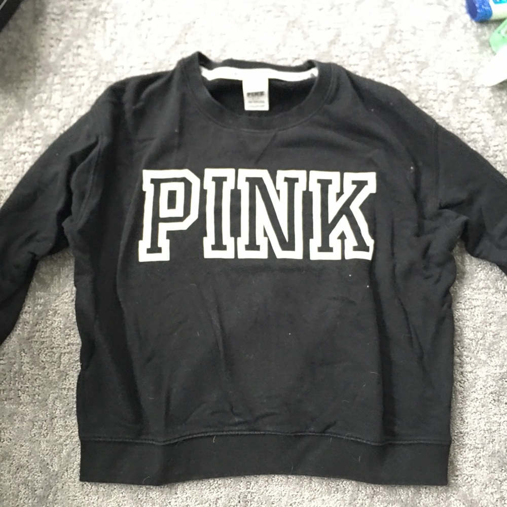 PINK Crewneck Sweatshirt - Black - Size S